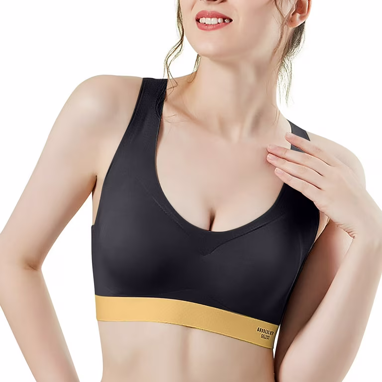 V Neck Shirt With Bra Look